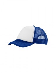 Πεντάφυλλο καπέλο με δίχτυ - Trucker μπλε-λευκό